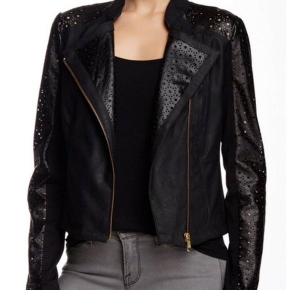 Steve Madden Jackets & Blazers - SOLD ****   STEVE MADDEN New Perforated MOTO Jacket Coat  L